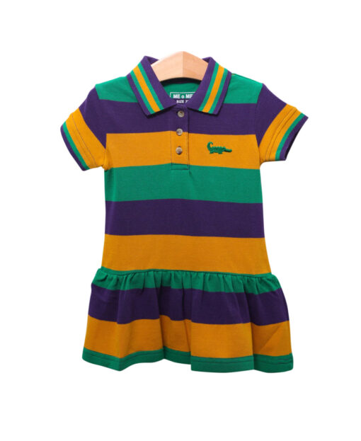 DRESS-MARDI GRAS POLO SS DROPWAIST