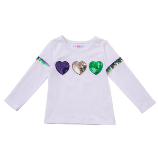 TOP-L/S SEQUIN HEART TEE