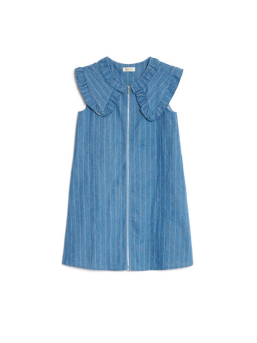 Ghospell  Deborah Striped Denim Mini Dress - Image 7