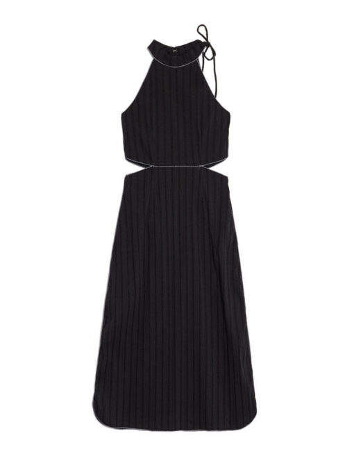 Ghospell  Sylvie Stripe Cut Out Midi Dress - Image 7