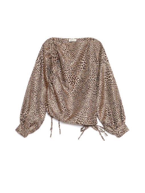 Ghospell  Leighton Leopard Ruched Top - Image 7