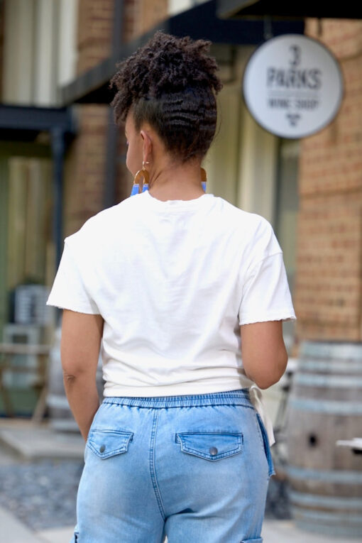 Dope Sneakers and aT-Shirt Tee -White/Blue - Image 3