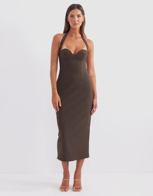 Socialite Halter Midi Dress