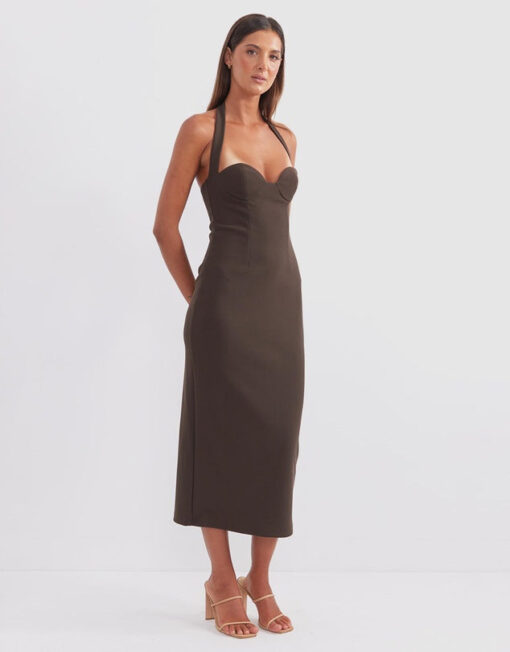 Socialite Halter Midi Dress - Image 2