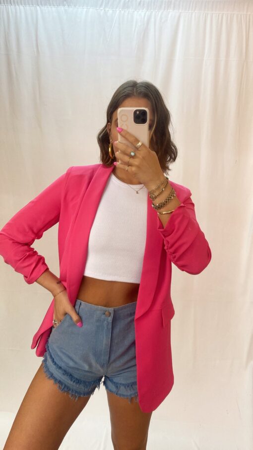 Perfect Mood Hot Pink Blazer - Image 4