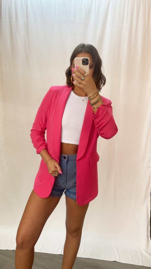 Perfect Mood Hot Pink Blazer - Image 3