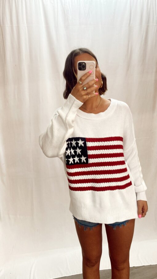 Ivory Flag Sweater