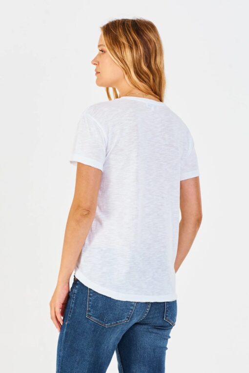 ANOTHER LOVE-TOP-YVET S/S SIDE SLIT-SLUB TEE-WHITE - Image 3