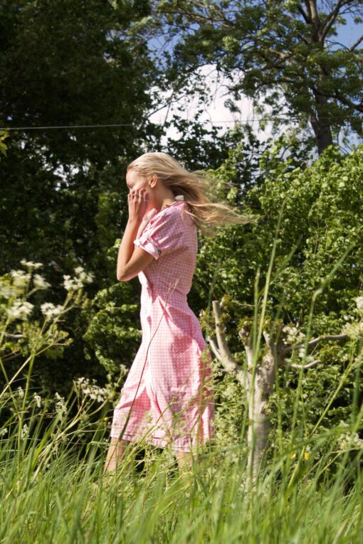 Wraparound Gingham Dress