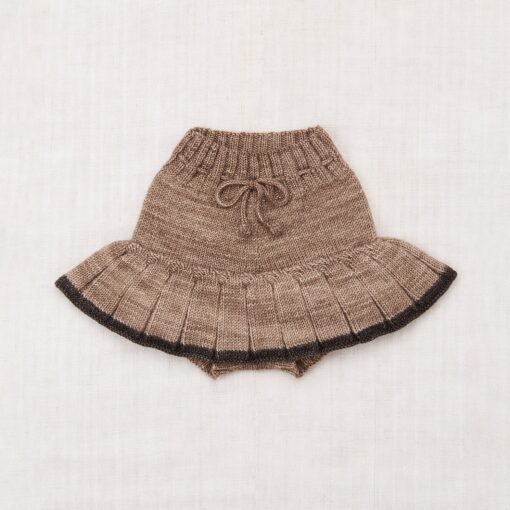 Baby & Kids Hand Knit Merino Wool Skating Pond Skirt - Brut/Bark - Image 2