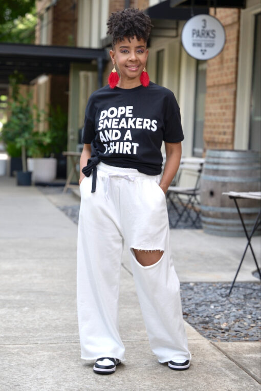 Sequin Dope Sneakers and a T-shirt Tee - - Image 2