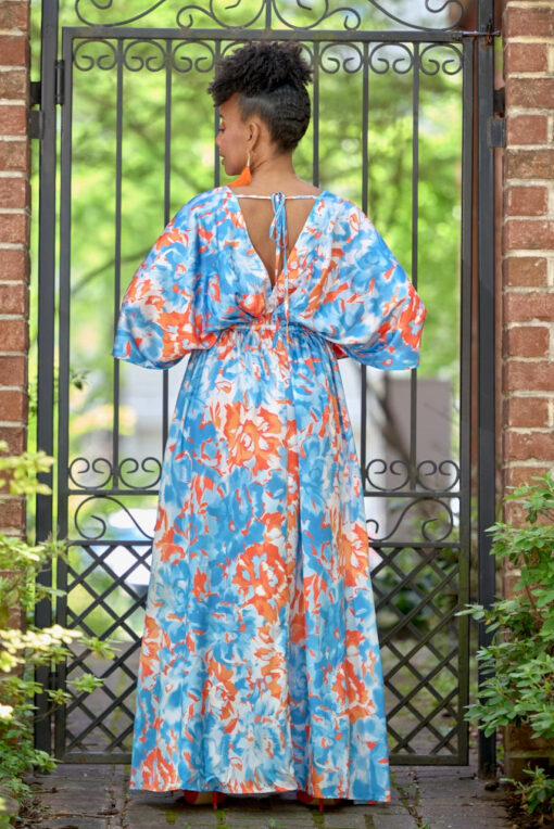 Fire & Ice Deep V Kimono Maxi Dress -FINAL SALE - Image 4