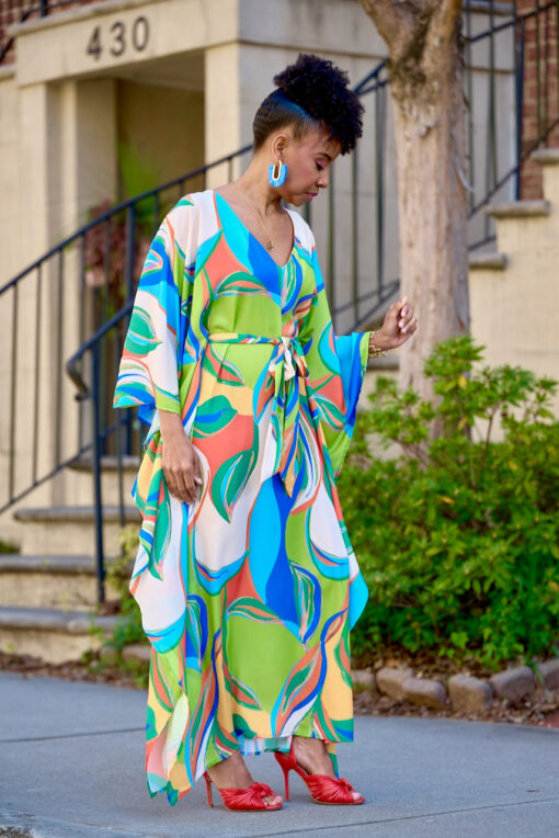 Floral Belted Kaftan Dress -FINAL SALE - Image 3