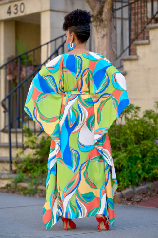 Floral Belted Kaftan Dress -FINAL SALE - Image 4