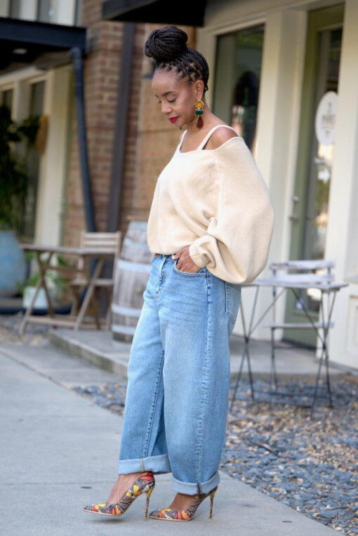 Bow Back Sweater Set -Cream - Image 4