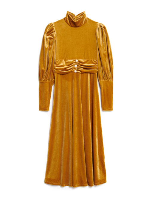 Citrine Velvet Maxi Dress - Image 7