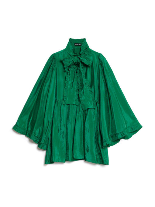 Emerald Bow Mini Dress - Image 7