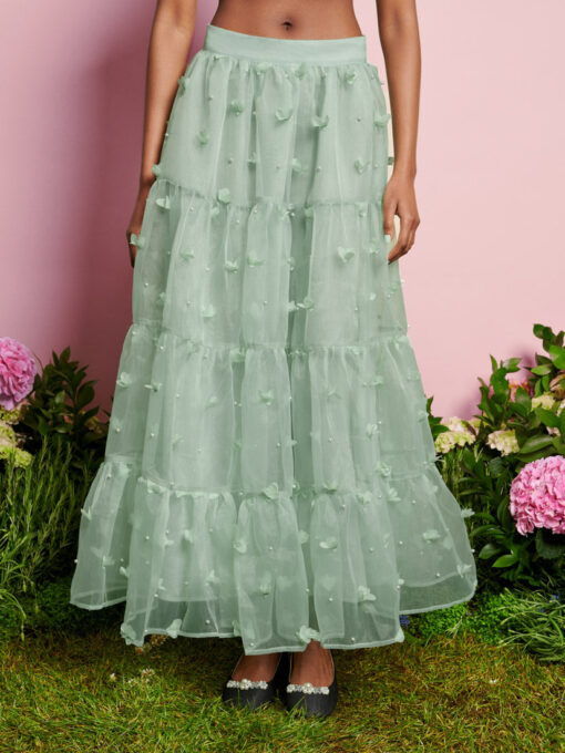 DREAM Prairie Organza Midi Skirt