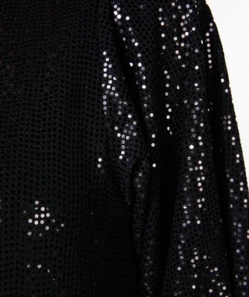 Esqualo- Sequin Stretch Dress in Black - Image 5