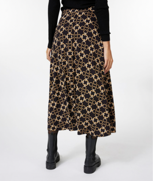 Esqualo-Chain Print Long Skirt - Image 4