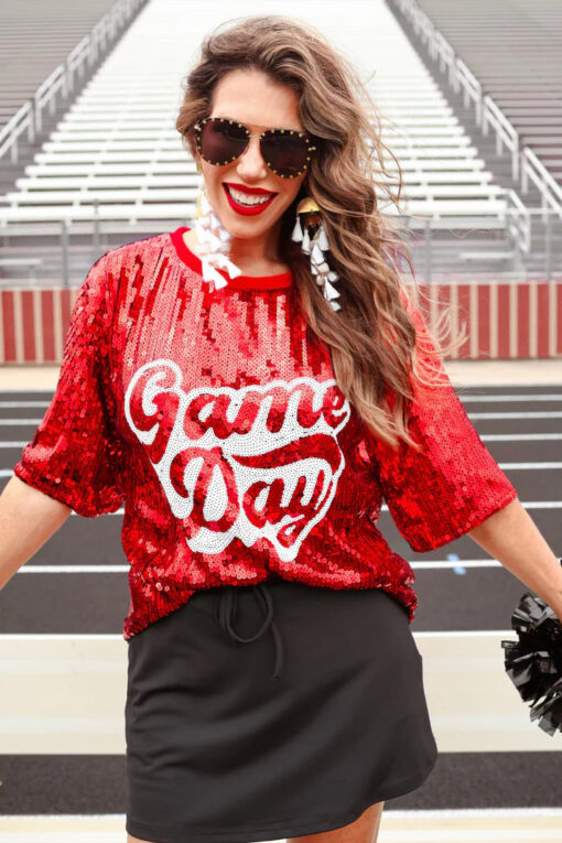 Sequin Game Day Top - 3 Color Options - Image 32