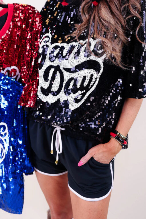 Sequin Game Day Top - 3 Color Options - Image 38