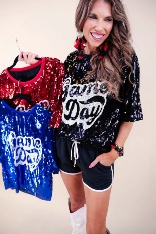 Sequin Game Day Top - 3 Color Options - Image 18