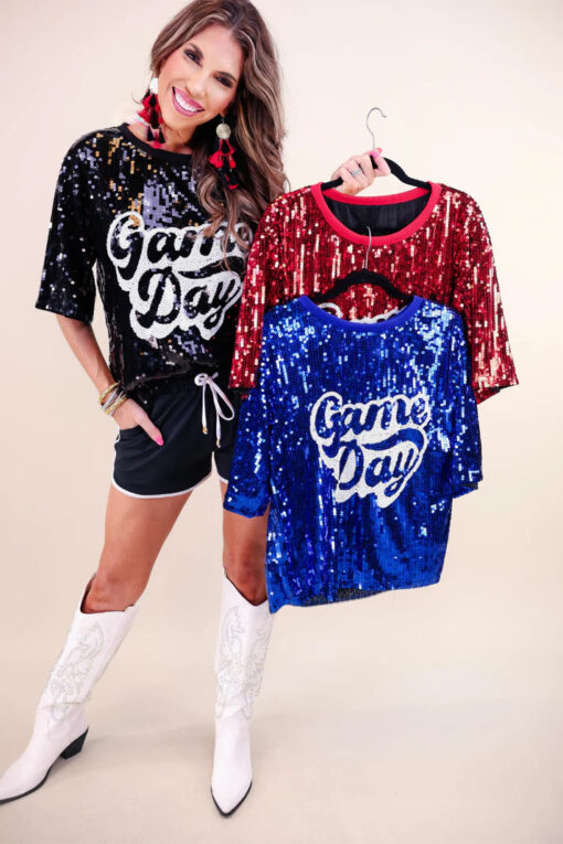 Sequin Game Day Top - 3 Color Options - Image 21