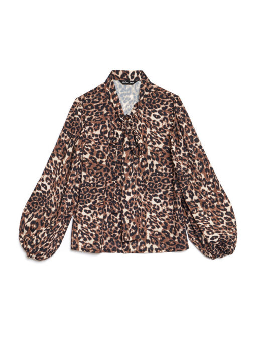 Lise Leopard Bow Blouse - Image 7