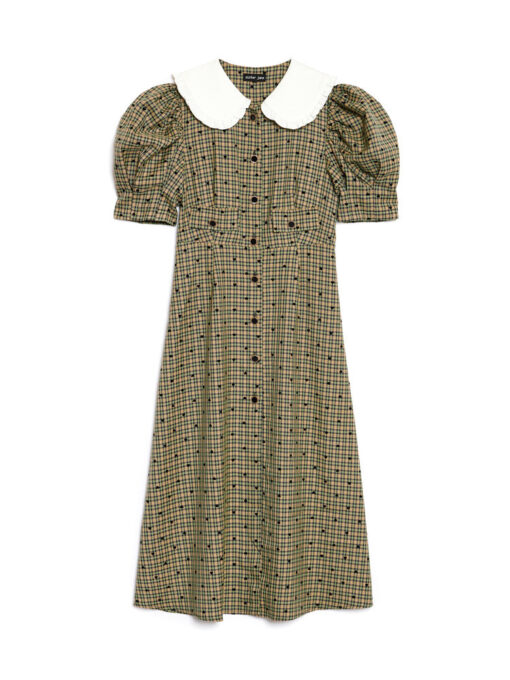 Pine Check Midi Dress - Image 7