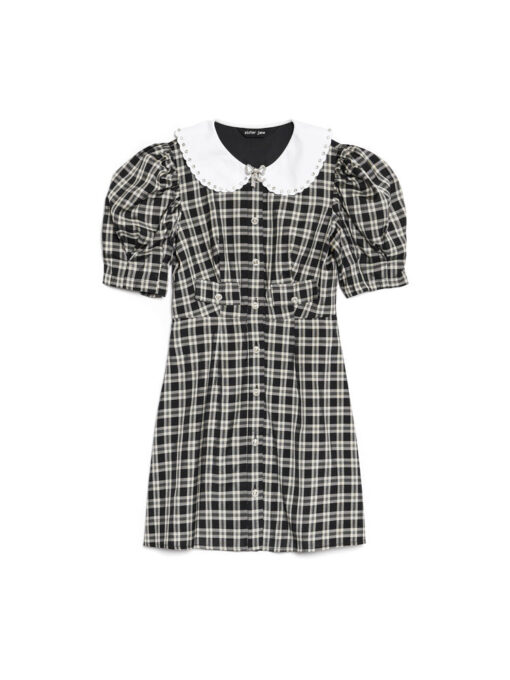 Quill Check Mini Dress - Image 8