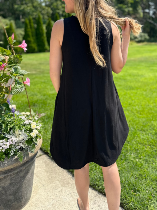 Black Sleeveless Midi Dress - Image 2