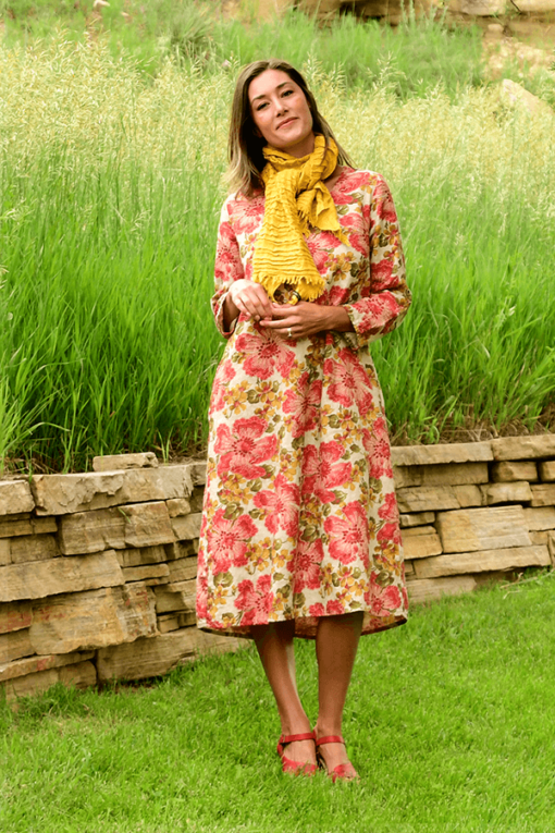 floral linen dress - Image 2