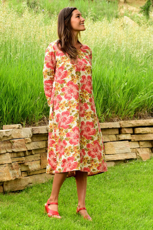 floral linen dress - Image 3