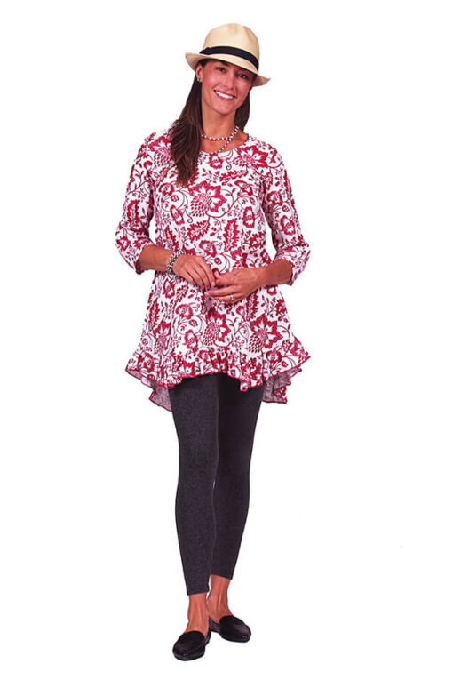 floral ruffle tunic - Image 4