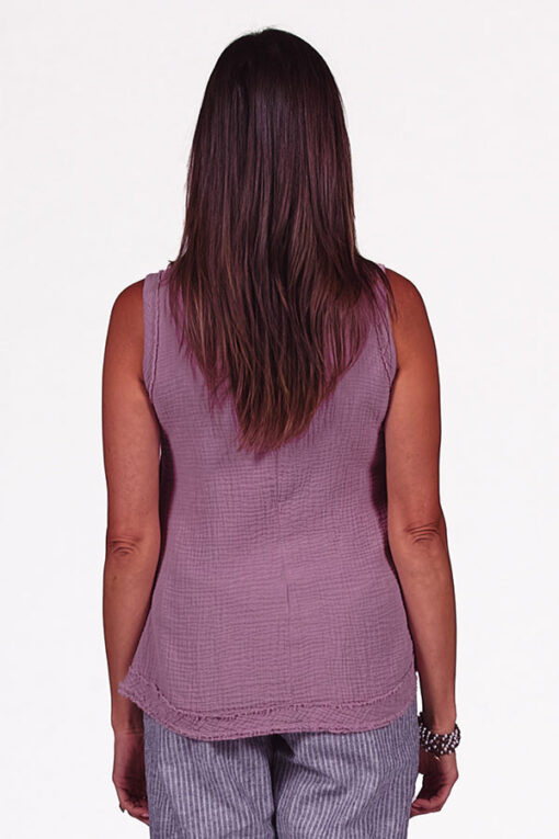 organic cotton gauze sleeveless top - Image 3