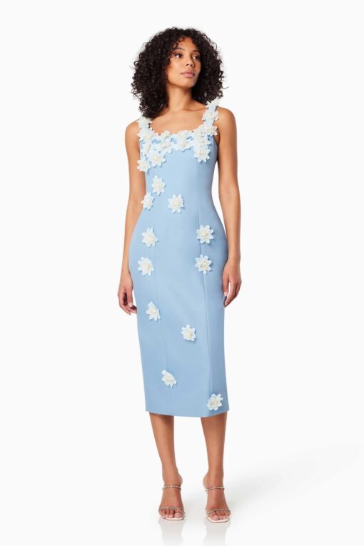 Prague 3D Floral MidiDress - Image 6