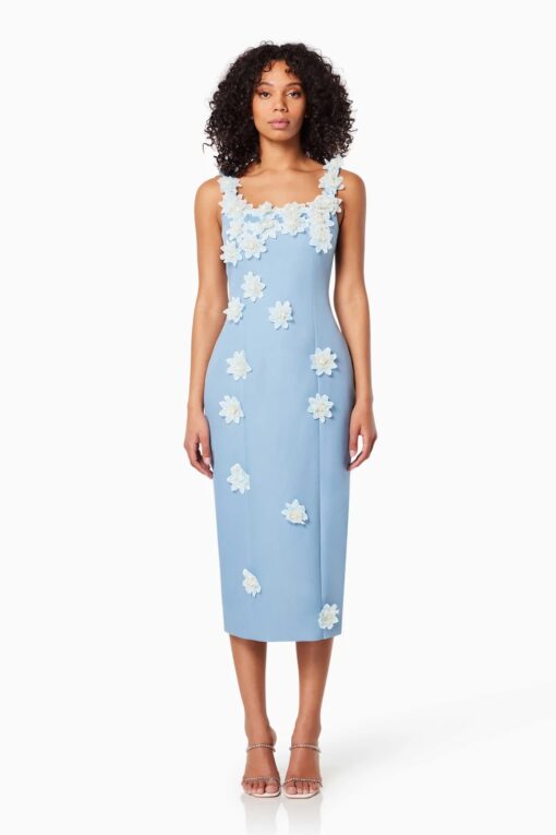 Prague 3D Floral MidiDress