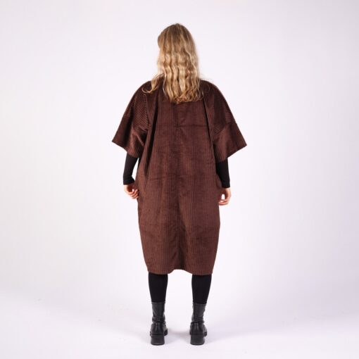 Women's Cotton Edie Dress - Chocolate Cord - Image 3