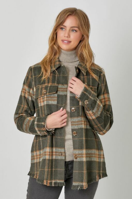 Olive Plaid Flannel