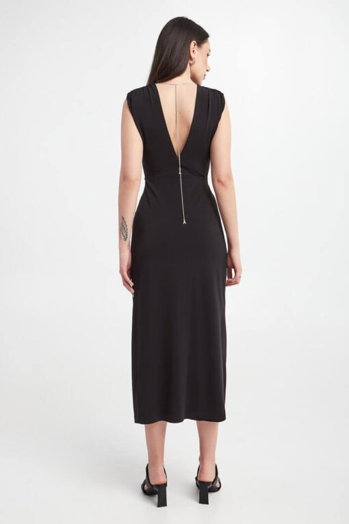 Knot-detail V-neck dress - Image 4