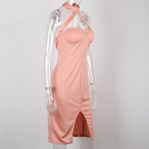 Sexy Front Split Bandage Party Dress - Image 13