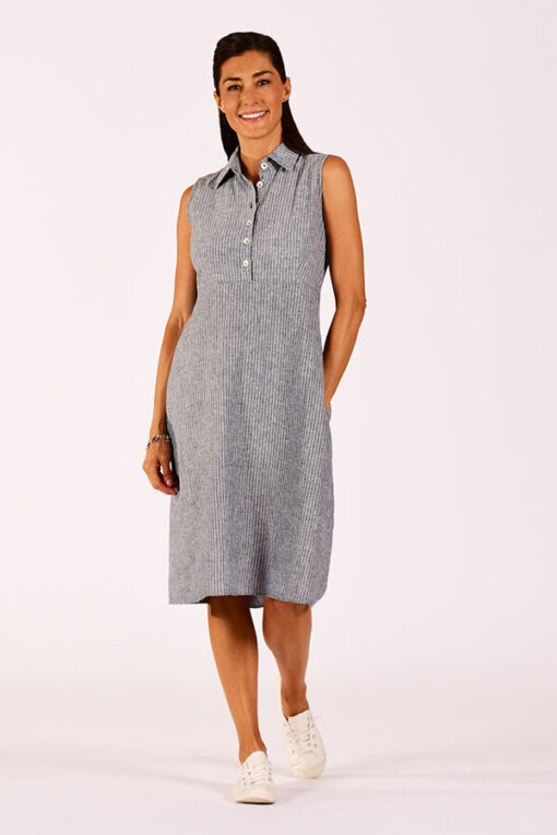 sleeveless hemp and organic cotton dress - Image 4