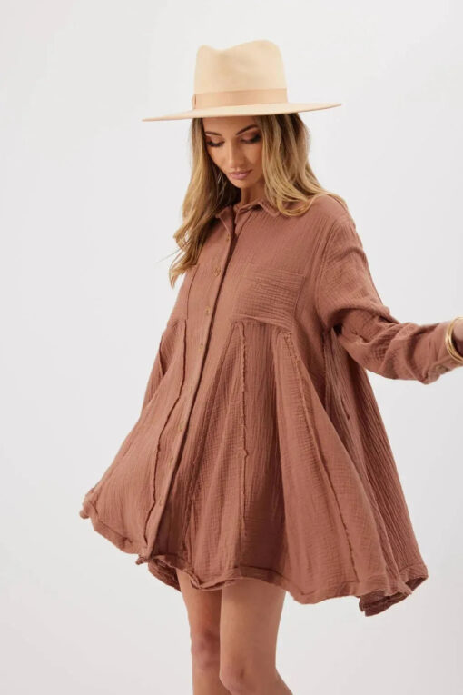 Wine Tessa Tunic Dress