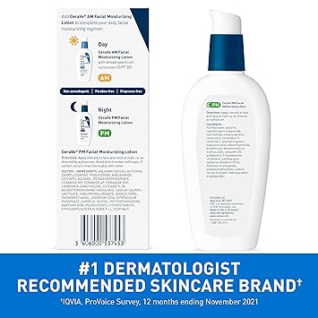 CeraVe PM Facial Moisturizing Lotion ultra lightweight (89ml) - Image 4